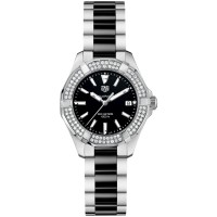Tag Heuer Aquaracer Black Dial Diamond Ladies Watch WAY131E-BA0913